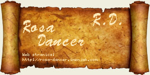 Rosa Dancer vizit kartica